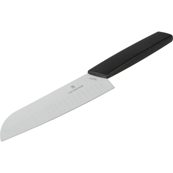 Victorinox Swiss Modern Kitchen Set de 2 piezas con cuchillo Santoku y de pan/repostería, Negro/Plata Victorinox Swiss Modern Kitchen Set de 2 piezas con cuchillo Santoku y de pan/repostería, Negro/Plata