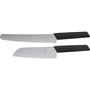 Victorinox Swiss Modern Kitchen Set de 2 piezas con cuchillo Santoku y de pan/repostería, Negro/Plata