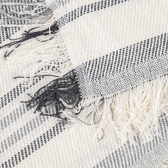 Ixia Colcha de Rayas Beige-gris Algodón 280 x 260 cm Ixia Colcha de Rayas Beige-gris Algodón 280 x 260 cm