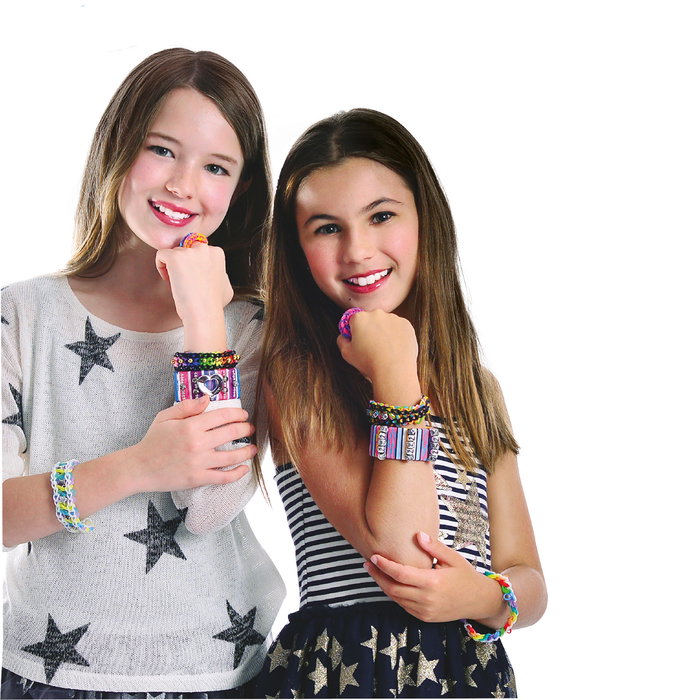 Tachan Tejedora De Pulseras De Goma Deluxe Kit Completo Con 1800 Gomas Libres De Látex Y Cuentas