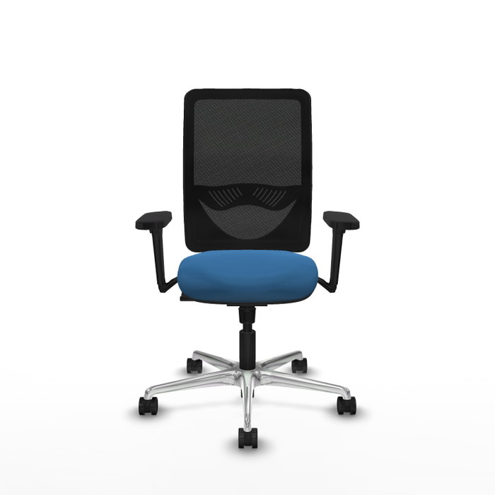 PIQUERAS Y CRESPO Silla de oficina Zulema con Mecanismo Sincro, Azul claro y Negro