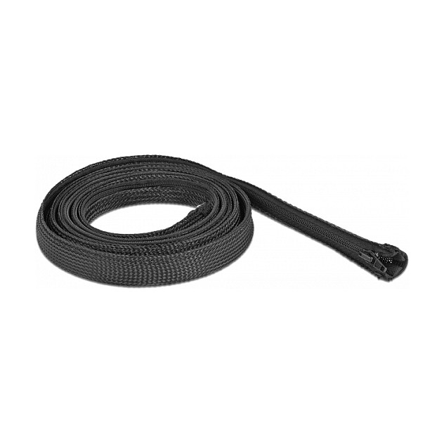 DeLOCK Manguito trenzado con cierre de cremallera 2 m x 20 mm negro DeLOCK Manguito trenzado con cierre de cremallera 2 m x 20 mm negro