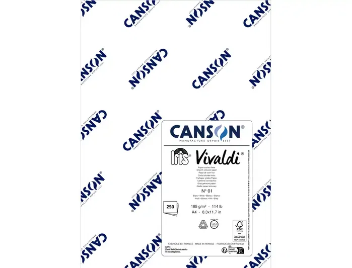 Guarro Cartulina Iris Vivaldi Blanca Din A4 185 g/m²
