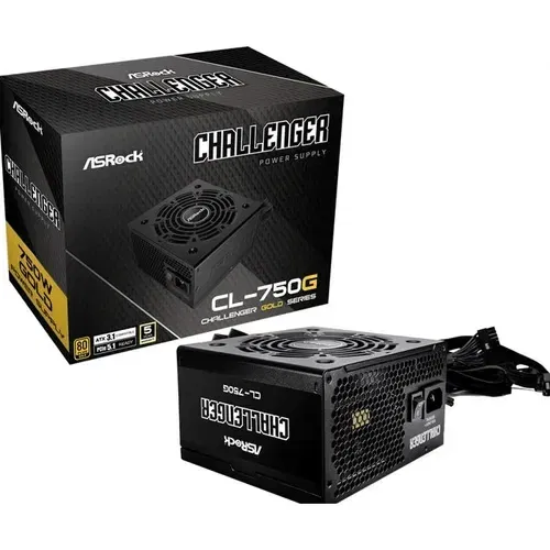 ASRock Fuente Alimentacion CL-750G PSU 750W 80 PLUS GOLD 120MM ACTIVE PFC PCI-E 5.1 (12+4pin)x1 PCI-E (6+2 pin)x4 SATA (5 pin)x4 90-UXC075-GNEAAA ASRock Fuente Alimentacion CL-750G PSU 750W 80 PLUS GOLD 120MM ACTIVE PFC PCI-E 5.1 (12+4pin)x1 PCI-E (6+2 pin)x4 SATA (5 pin)x4 90-UXC075-GNEAAA