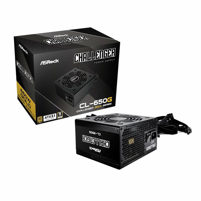 ASRock Challenger Series CL-750G 750W ATX 80 PLUS Gold Negro ASRock Challenger Series CL-750G 750W ATX 80 PLUS Gold Negro