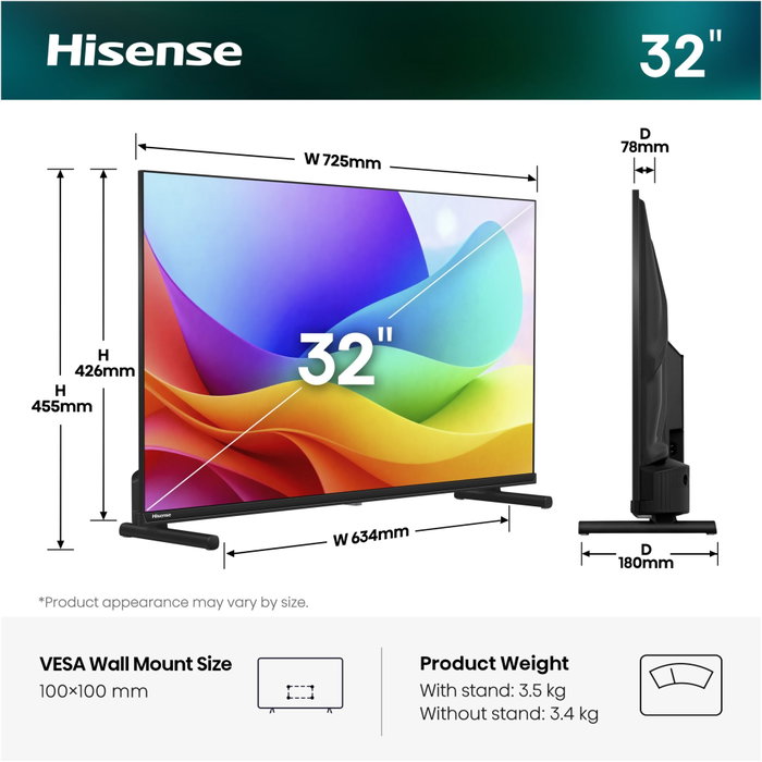 Hisense 32A59S Hi-QLED TV de 32 pulgadas Full HD