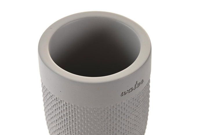 DKD Home Decor Vaso de Cemento Mate Gris 8x8x10,5 cm