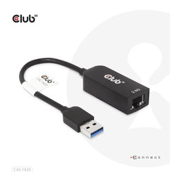Club 3D CAC-1420 Adaptador USB 3.2 Typ A a RJ45 2.5Gb Negro