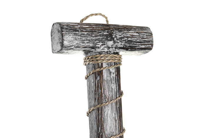 DKD Home Decor Decoración de Pared Blanco Azul 5 x 14 x 100 cm (2 Unidades) Hecho a mano