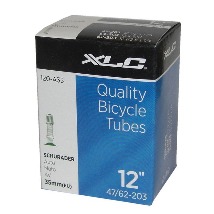 XLC Cámara para bicicleta 12.5x2 1/4-175 Válvula Standard 33mm ETRTO 47/62-203 XLC Cámara para bicicleta 12.5x2 1/4-175 Válvula Standard 33mm ETRTO 47/62-203