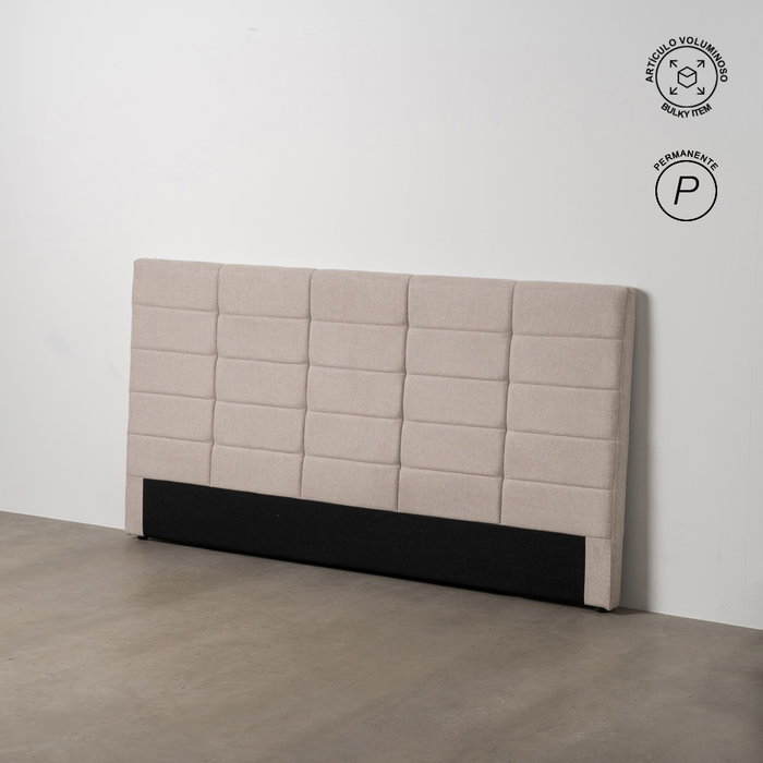 Cabecero Beige Tejido Dormitorio 190 X 8 X 100 cm Cabecero Beige Tejido Dormitorio 190 X 8 X 100 cm