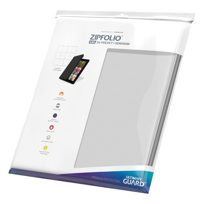 Ultimate Guard Zipfolio 480 24-Pocket Xenoskin - White Ultimate Guard Zipfolio 480 24-Pocket Xenoskin - White