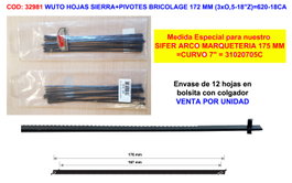 WUTO Sierra de 12 Hojas con Pivotes Bricol 172 mm
