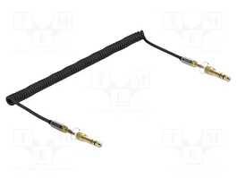 DeLOCK Cable de audio en espiral 3,5 mm con adaptador de rosca 3 m