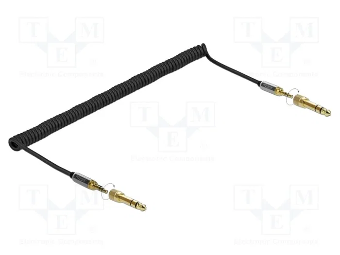 DeLOCK Cable de audio en espiral 3,5 mm con adaptador de rosca 3 m DeLOCK Cable de audio en espiral 3,5 mm con adaptador de rosca 3 m