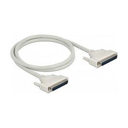 DeLOCK Cable Serie D-Sub 37 Macho a Macho 1 m - Conector Derecho, Color Beige, Calibre 28 AWG