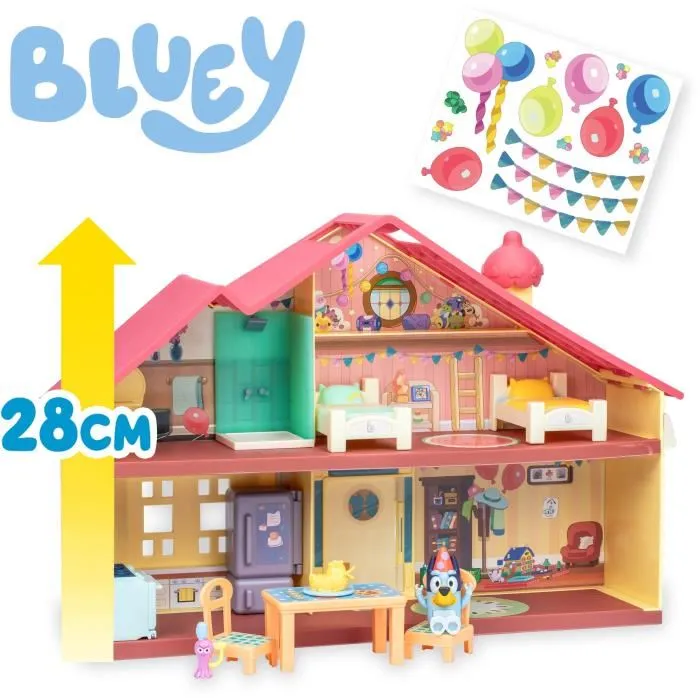 MOOSE Casa de Celebraciones de Bluey con figura y accesorios MOOSE Casa de Celebraciones de Bluey con figura y accesorios
