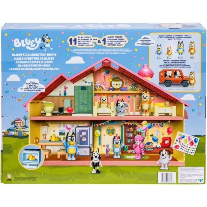 MOOSE Casa de Celebraciones de Bluey con figura y accesorios MOOSE Casa de Celebraciones de Bluey con figura y accesorios