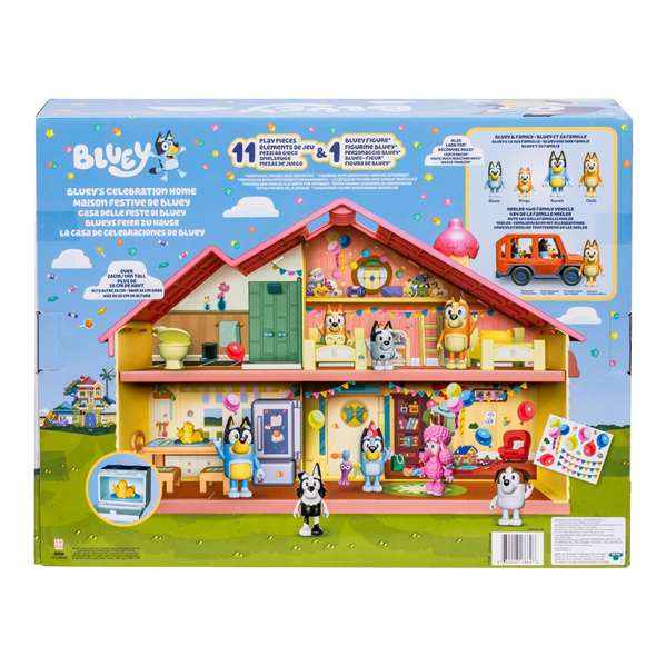 Moose Casa de Celebraciones Bluey con 11 Accesorios y Figura Exclusiva