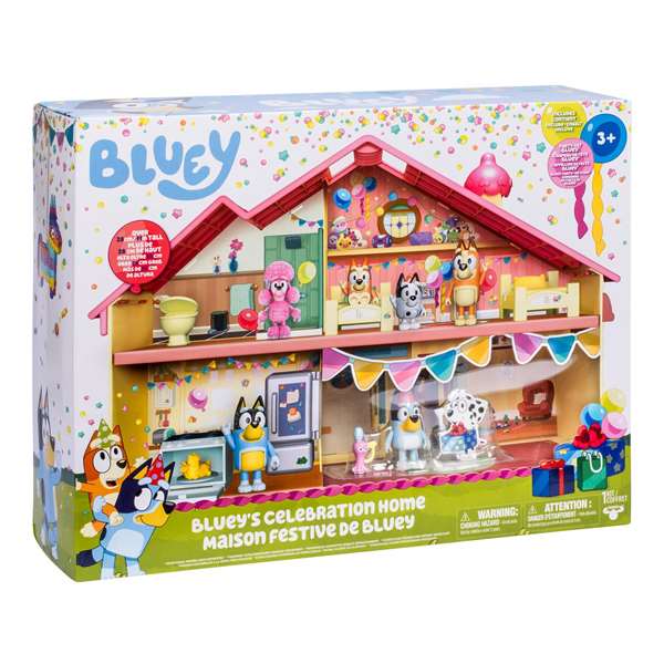Moose Casa de Celebraciones Bluey con 11 Accesorios y Figura Exclusiva