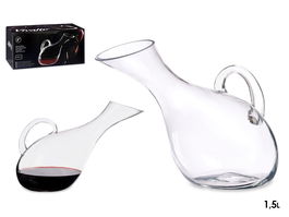 VIVALTO Decantador Inclinado 1,5L Vidrio Transparente 26 x 24.5 x 14.5 cm (Set de 6)