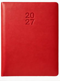 DIDEX Agenda Anual Kalipo 2027 Tapa Acolchada A5 Rojo
