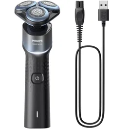 Philips X5006/00 Shaver Series 5000X - Afeitadora Eléctrica Hombre con Cabezal Flexible 360°, Tecnología SkinGlide, Resistencia IPX7, Batería de Litio (50 Min), Negro/Aguamarina