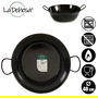 La Dehesa Sarten Honda Esmaltada Con Asas 40 cm Negra Acero (Set de 4)