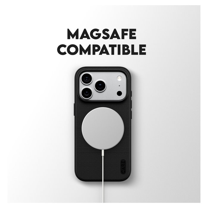 PanzerGlass CARE™ Fusion Fabric Case con MagSafe para iPhone 18 Pro e iPhone 17 Pro - Negro PanzerGlass CARE™ Fusion Fabric Case con MagSafe para iPhone 18 Pro e iPhone 17 Pro - Negro