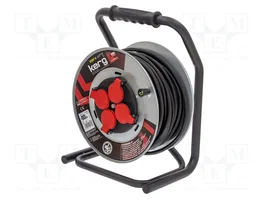KERG Prolongador de alimentación H05RR-F 3G2,5mm2 40m Negro