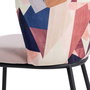 Silla Abstracto Rosa Palo Tejido-Metal 58 X 52 X 77 cm (Set de 2)