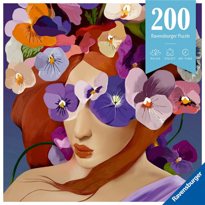 Ravensburger Puzzle Moment 200 Piezas Violeta - Puzzle Artístico con Motivos Florales y Retrato, Colección Puzzle Moment para Relajación Ravensburger Puzzle Moment 200 Piezas Violeta - Puzzle Artístico con Motivos Florales y Retrato, Colección Puzzle Moment para Relajación