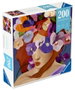 Ravensburger Puzzle Moment 200 Piezas Violeta - Puzzle Artístico con Motivos Florales y Retrato, Colección Puzzle Moment para Relajación