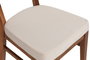 Hanah Home Juego de Sillas 760 V2 (2 Piezas) - Madera y Terciopelo, Nogal y Beige