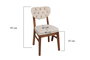 Hanah Home Juego de Sillas 760 V2 (2 Piezas) - Madera y Terciopelo, Nogal y Beige
