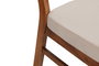 Hanah Home Juego de Sillas 760 V2 (2 Piezas) - Madera y Terciopelo, Nogal y Beige
