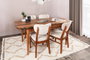 Hanah Home Juego de Sillas 760 V2 (2 Piezas) - Madera y Terciopelo, Nogal y Beige