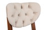 Hanah Home Juego de Sillas 760 V2 (2 Piezas) - Madera y Terciopelo, Nogal y Beige