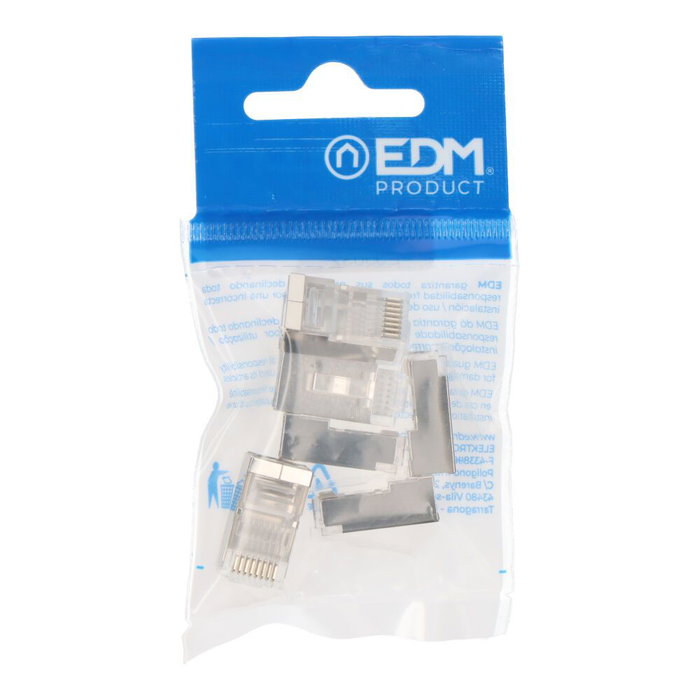 Logilink Conector RJ45 Macho FTP Cat5e Blindado Bolsa 6 Unidades