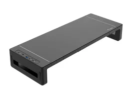 Equip Soporte para Monitor 650883 - Escritorio, 1 Pantalla hasta 25 kg, Negro, con USB 3.2 Gen 1 y Cajón
