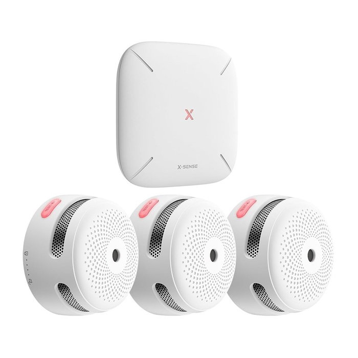 X-Sense FS31 Set de 3 Detectores de Humo con Gateway Blanco