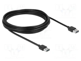 DeLOCK Cable USB 2.0 A a USB A de 5 m, Negro