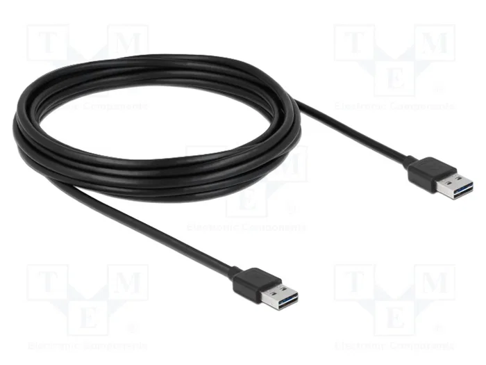 DeLOCK Cable USB 2.0 A a USB A de 5 m, Negro DeLOCK Cable USB 2.0 A a USB A de 5 m, Negro
