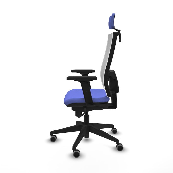 PIQUERAS Y CRESPO Silla de oficina Horna con mecanismo Sincro, Azul claro y Blanco PIQUERAS Y CRESPO Silla de oficina Horna con mecanismo Sincro, Azul claro y Blanco