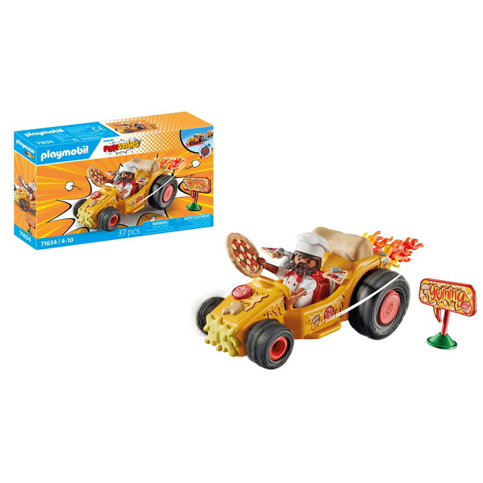 Playmobil Vehículo Racing Pizza Funstars 71634 Juguete Infantil