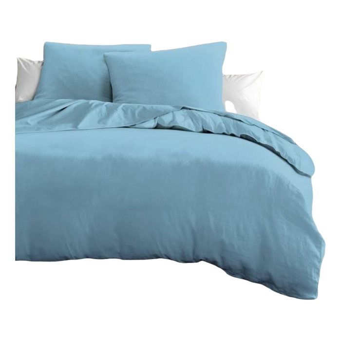 Home Linge Passion Juego de edredón de 3 piezas - Azul cielo - 240 x 260 cm