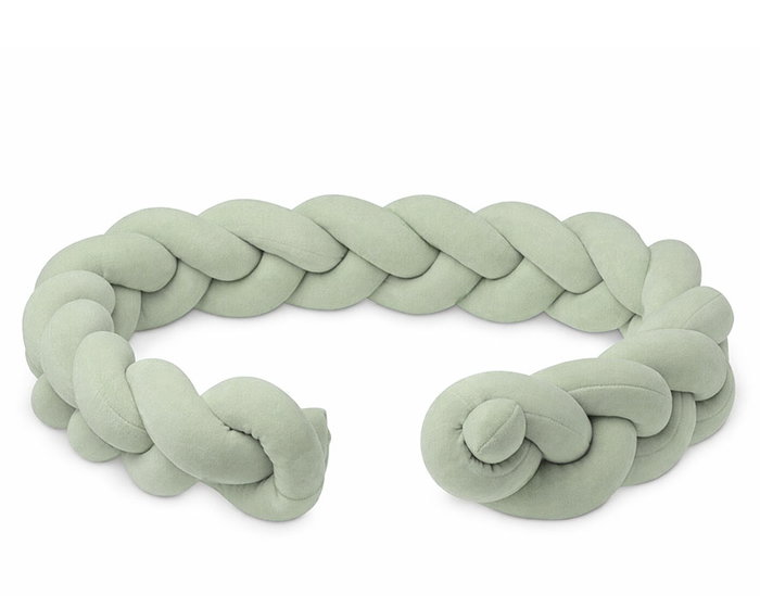 KioKids Trenza Decorativa Verde para Cuna Barrera Acolchada Bebé +0 Meses Poliéster y Spandex