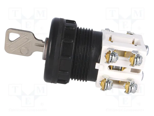 PROMET Interruptor Rotativo con Llave 30mm Rojo