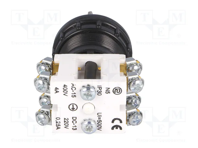 PROMET Interruptor Rotativo con Llave 30mm Rojo