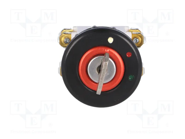 PROMET Interruptor Rotativo con Llave 30mm Rojo